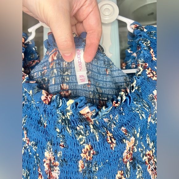 Xhilaration Blue Floral Mini Dress - Picture 4 of 4